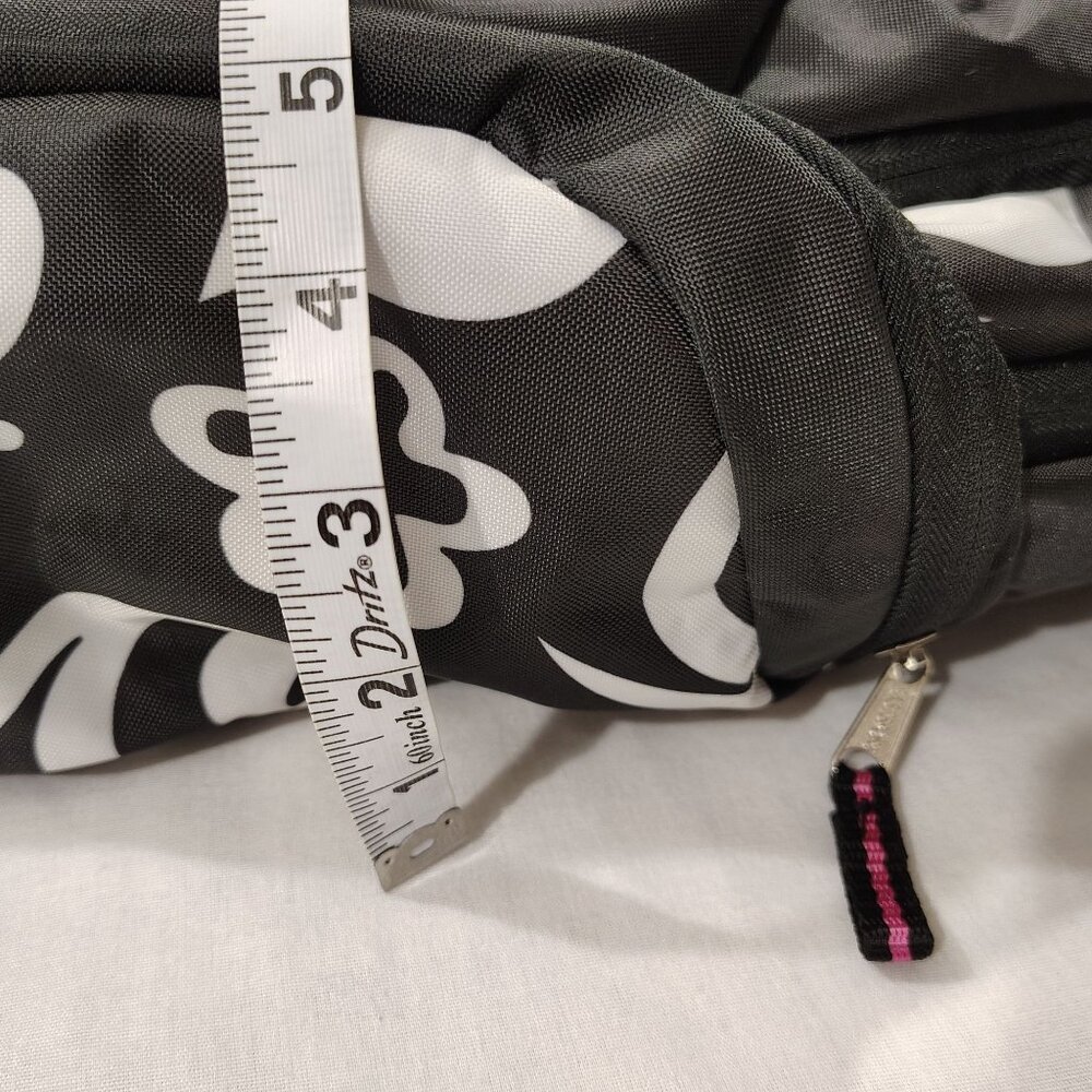 EastSport Black White Floral Backpack Multiple Compartments Adjustable Straps - Picture 14 of 16